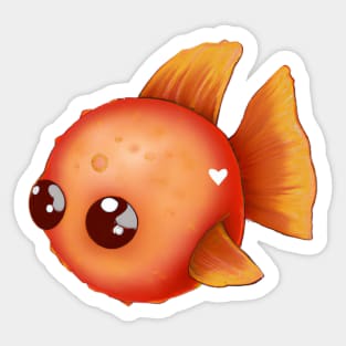 Cute Fish Drawing Sticker